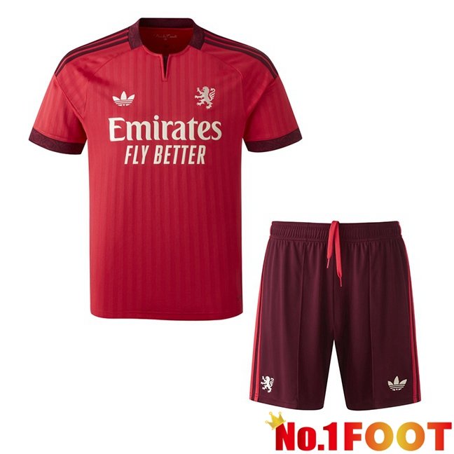 lyon OL Kids Away Soccer Jersey Red 2026/2027