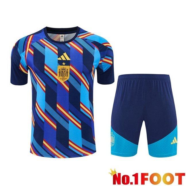 Spain kit Training T Shirt + Shorts Blue Royal 2026/2027