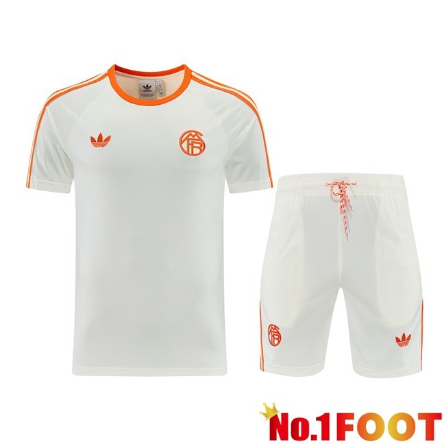 Bayern Munich kit Training T Shirt + Shorts White 2026/2027
