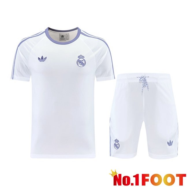 Real Madrid kit Training T Shirt + Shorts White 2026/2027