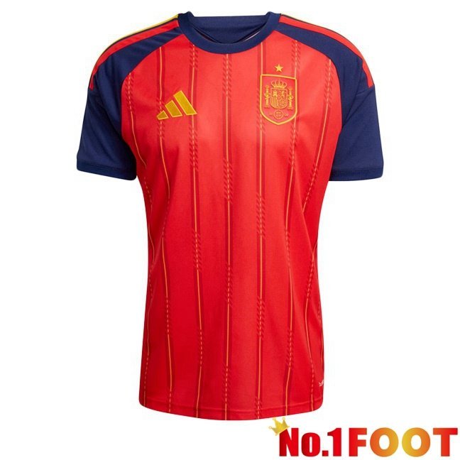 Spain Home Soccer Jersey Red World Cup 2026