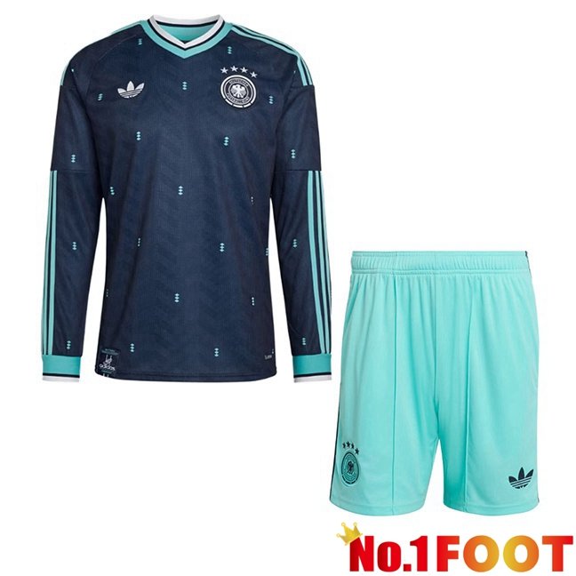 Germany Kids Away Soccer Jersey Long sleeve Blue Royal World Cup 2026