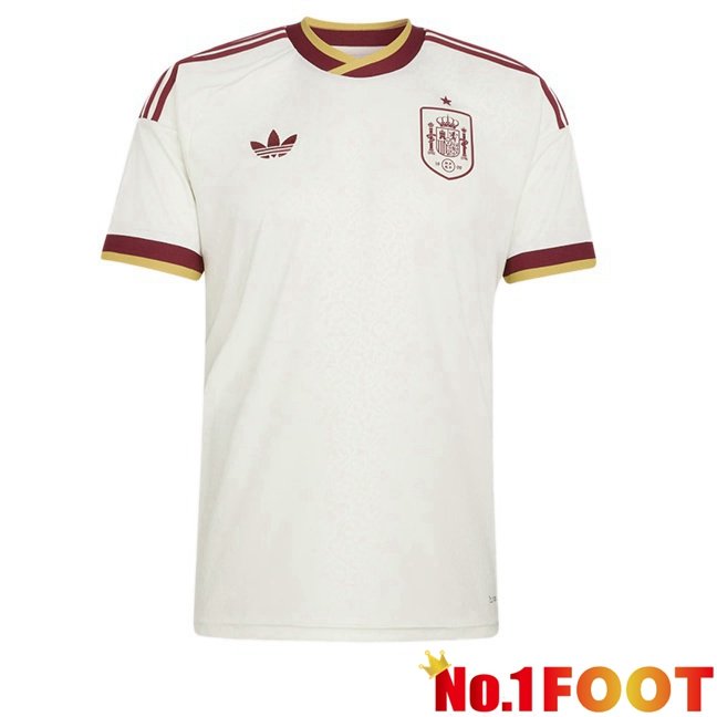 Spain Away Soccer Jersey White World Cup 2026