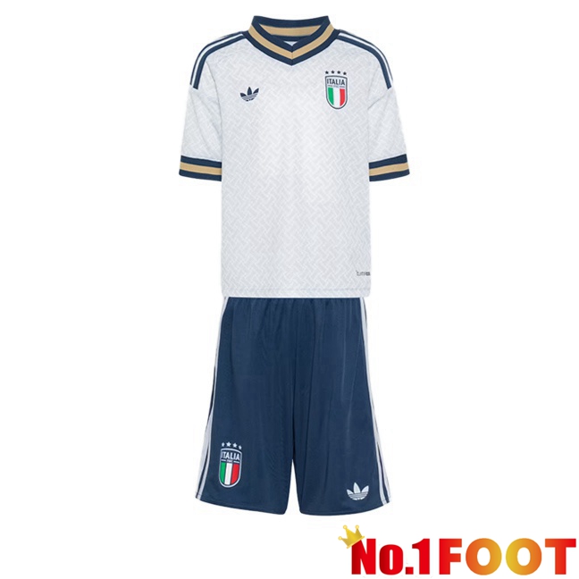 Italy Kids Away Soccer Jersey White World Cup 2026