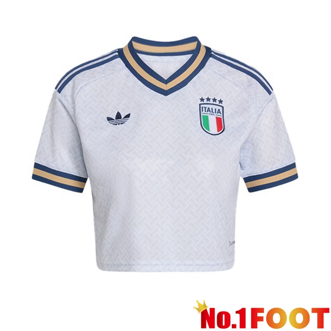 Italy Court Women Away Soccer Jersey White World Cup 2026