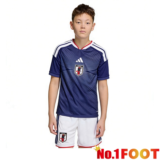 Japan Kids Home Soccer Jersey Blue World Cup 2026