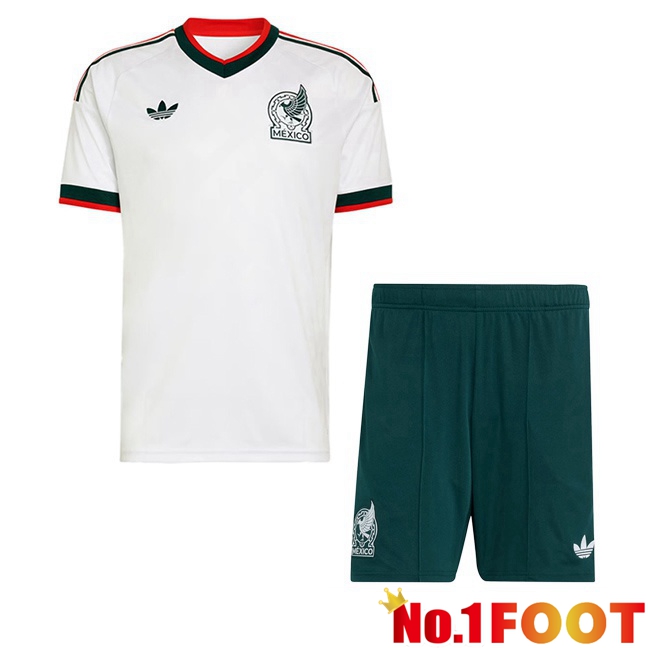 Mexico Kids Away Soccer Jersey White World Cup 2026