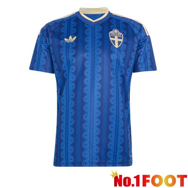 Sweden Away Soccer Jersey Blue World Cup 2026