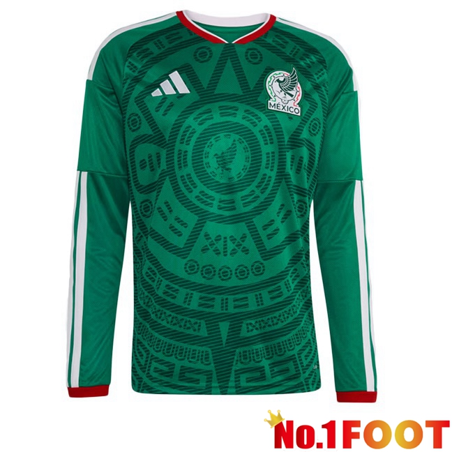 Mexico Home Soccer Jersey Long sleeve Green World Cup 2026
