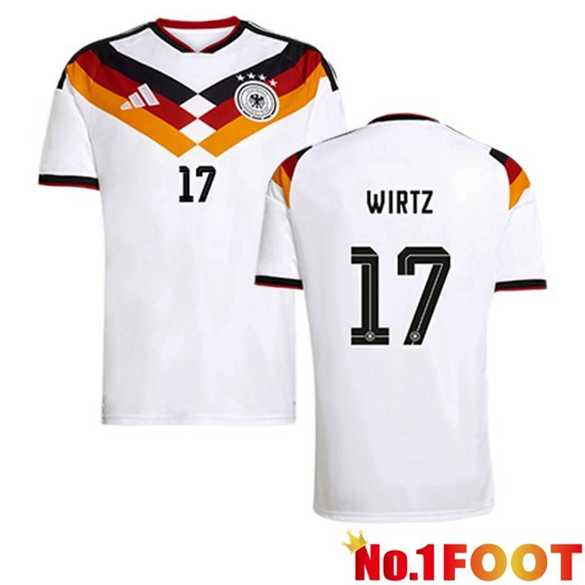 Germany (WIRTZ 17) Home Soccer Jersey White World Cup 2026