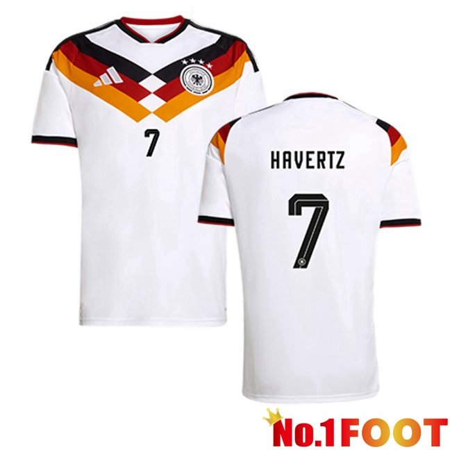 Germany (HAVERTZ 7) Home Soccer Jersey White World Cup 2026