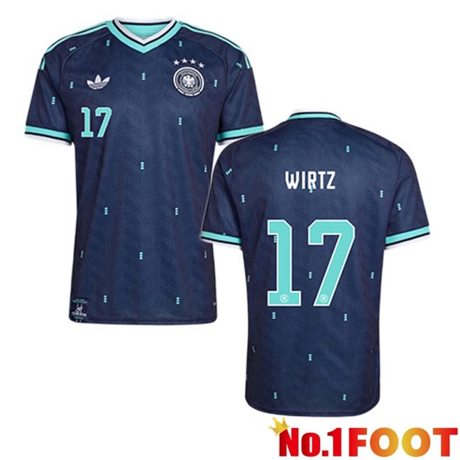 Germany (WIRTZ 17) Away Soccer Jersey Blue Royal World Cup 2026