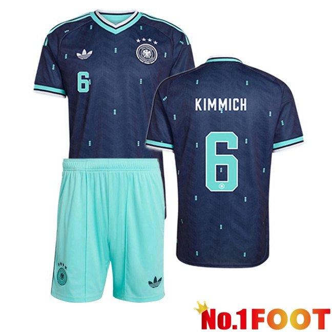 Germany (KIMMICH 6) Kids Away Soccer Jersey Blue Royal World Cup 2026