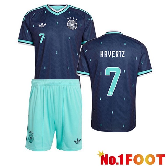 Germany (HAVERTZ 7) Kids Away Soccer Jersey Blue Royal World Cup 2026