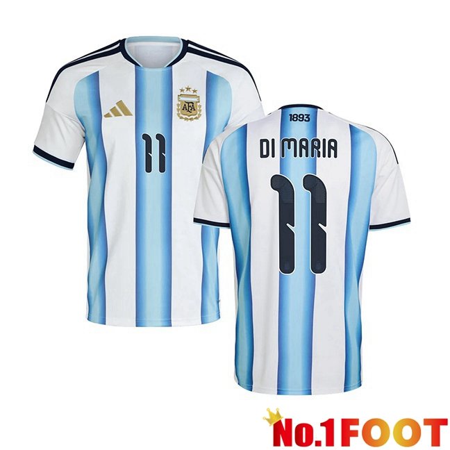 Argentina (DI MARIA 11) Home Soccer Jersey Blue White World Cup 2026