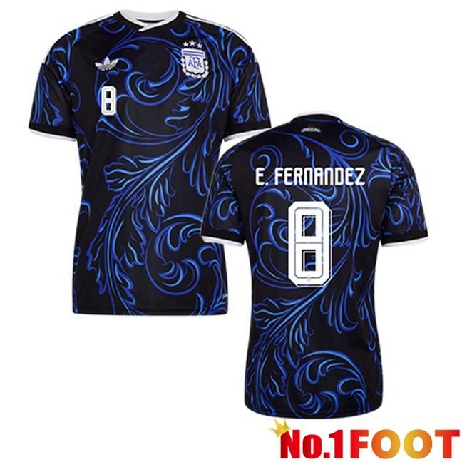 Argentina (E. FERNANDEZ 8) Away Soccer Jersey Blue Royal World Cup 2026