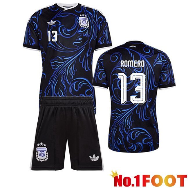Argentina (ROMERO 13) Kids Away Soccer Jersey Blue Royal World Cup 2026