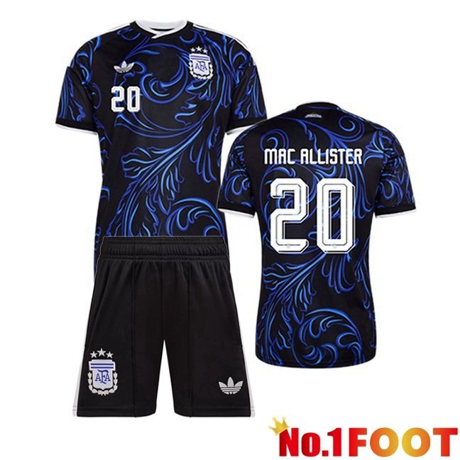 Argentina (MAC ALLISTER 20) Kids Away Soccer Jersey Blue Royal World Cup 2026