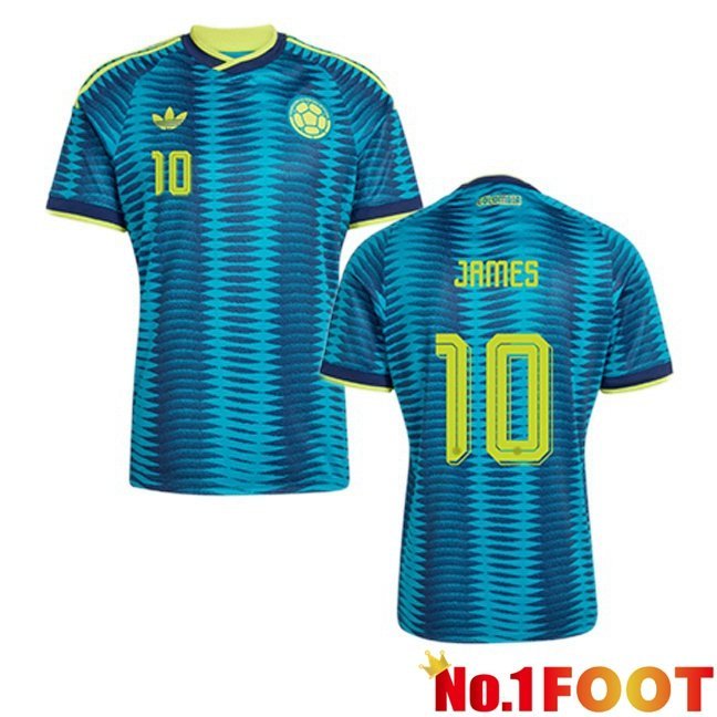 Colombia (JAMES 10) Away Soccer Jersey Blue World Cup 2026