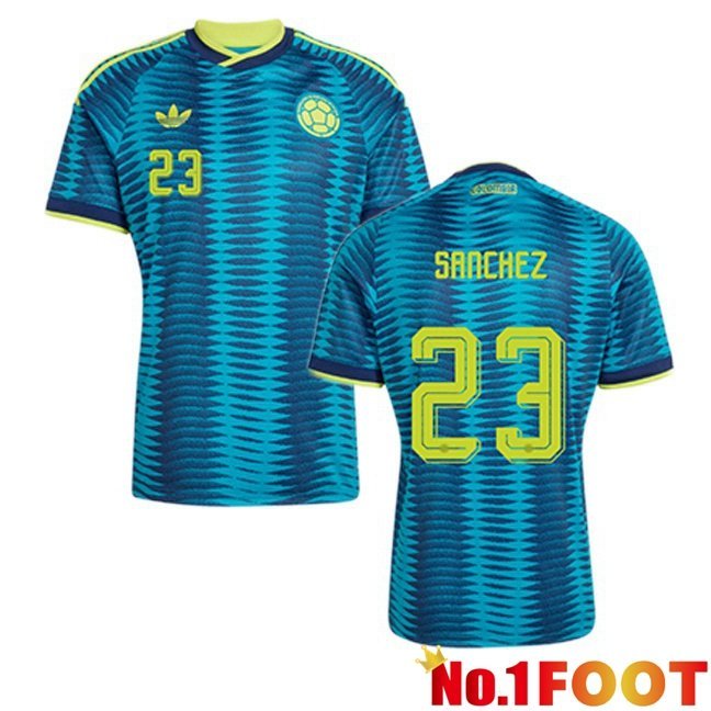 Colombia (SANCHEZ 23) Away Soccer Jersey Blue World Cup 2026