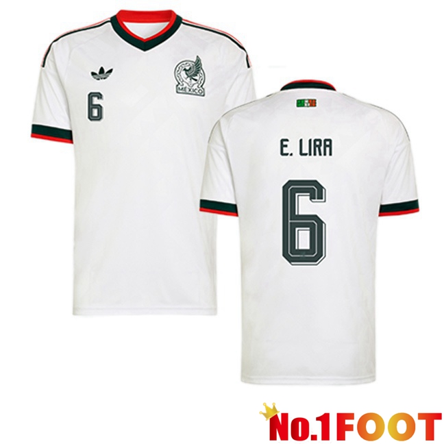 Mexico (E. LIRA 6) Away Soccer Jersey White World Cup 2026