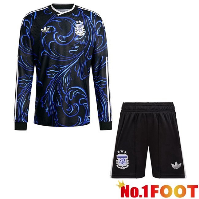 Argentina Kids Away Soccer Jersey Long sleeve Blue Royal World Cup 2026