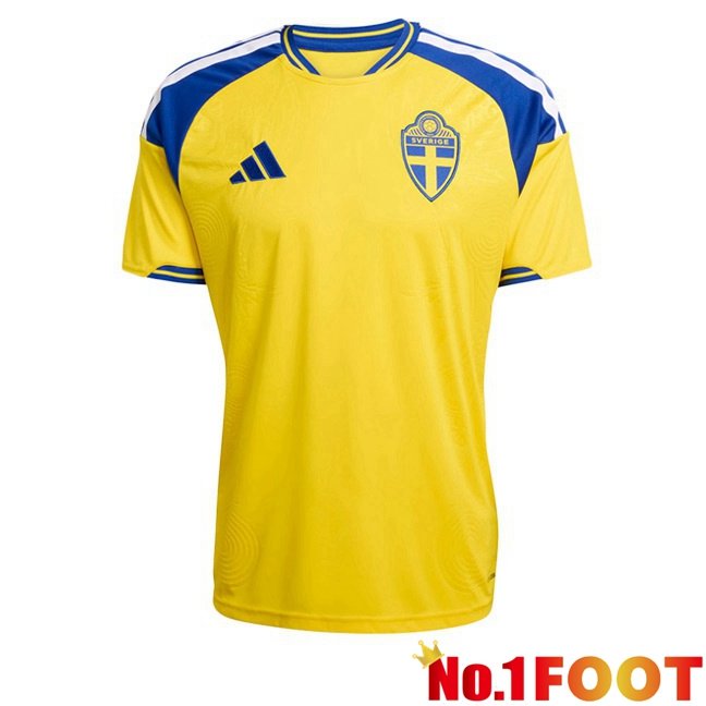 Sweden Home Soccer Jersey Yellow World Cup 2026