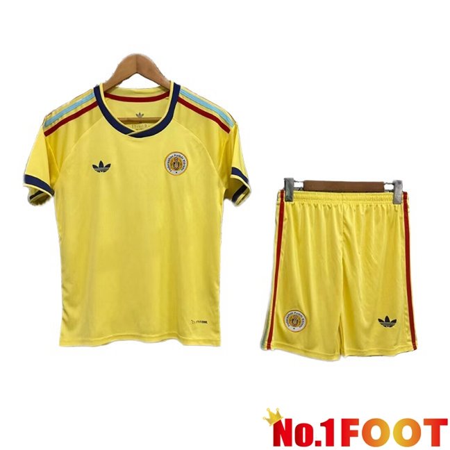Curaçao Kids Away Soccer Jersey Yellow World Cup 2026