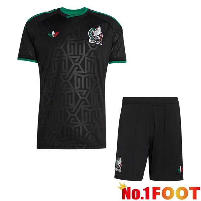 Mexico Kids Third Soccer Jersey Black World Cup 2026