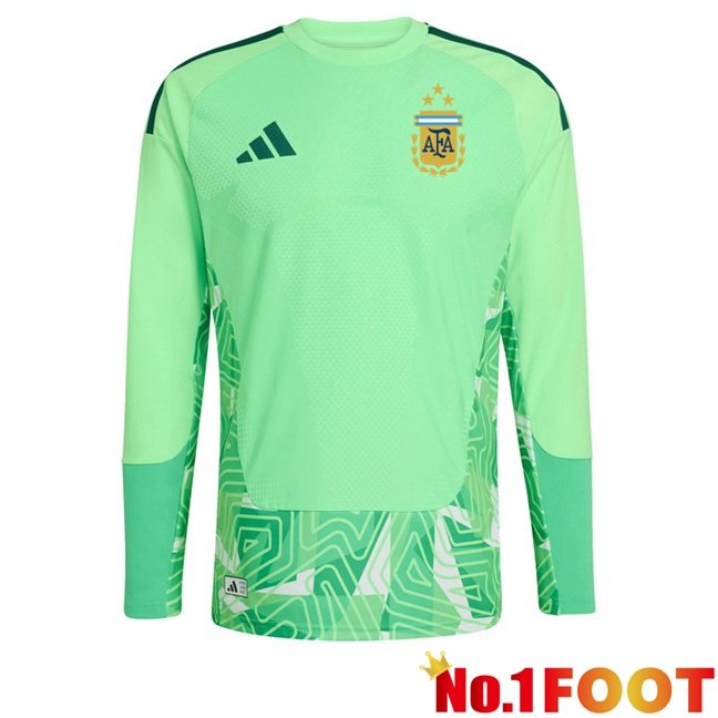 Argentina Goalkeeper Soccer Jersey Long sleeve Green World Cup 2026