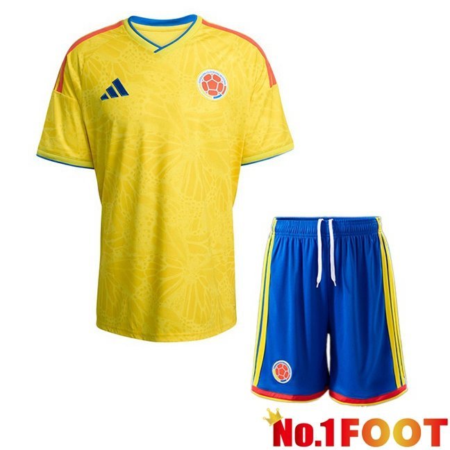 Colombia Kids Home Soccer Jersey Yellow World Cup 2026