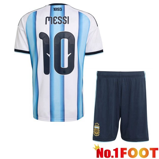 Argentina (MESSI 10) Kids Home Soccer Jersey Blue White World Cup 2026