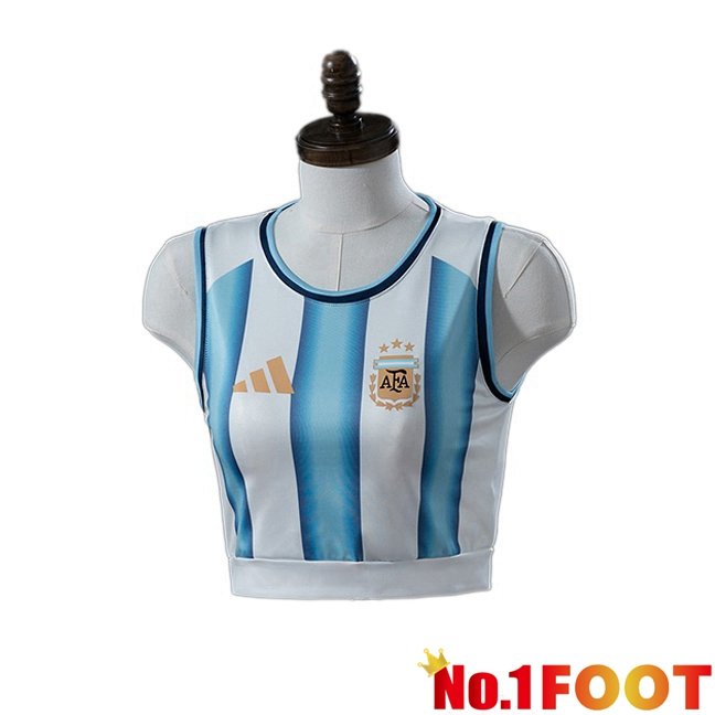 Argentina Court Women Home Soccer Jersey Blue White World Cup 2026