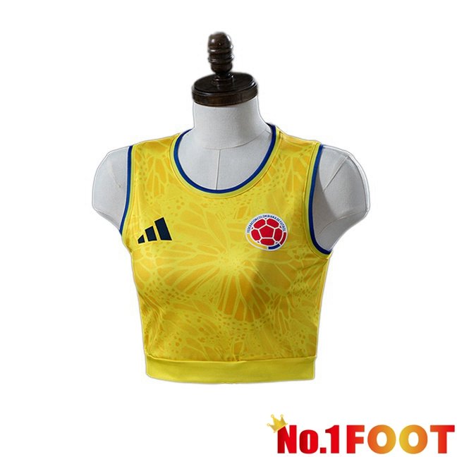 Colombia Court Women Home Soccer Jersey Yellow World Cup 2026