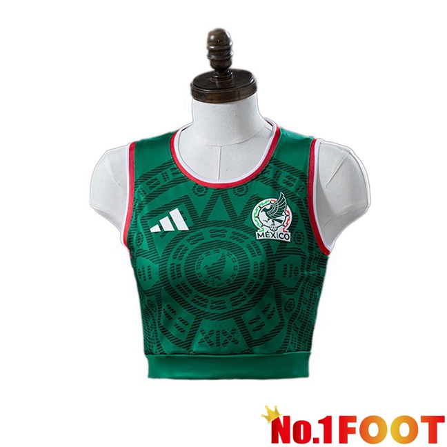 Mexico Court Women Home Soccer Jersey Green World Cup 2026