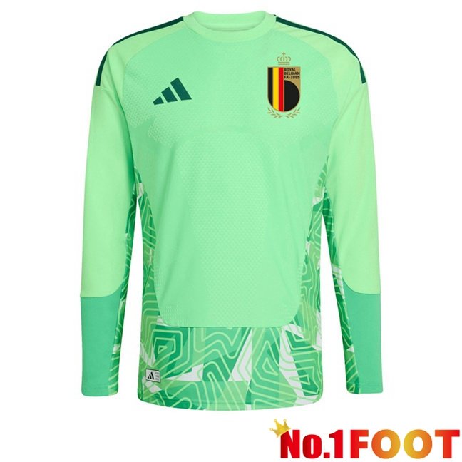 Belgium Goalkeeper Soccer Jersey Long sleeve Green 2026/2027