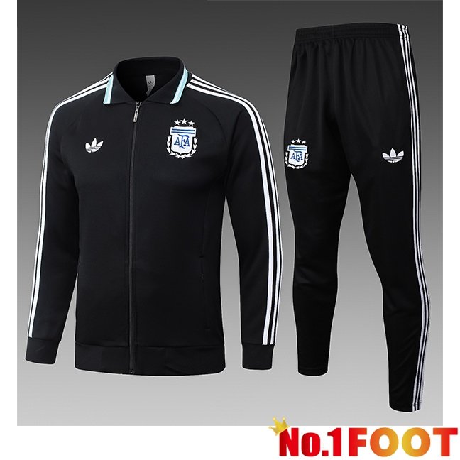 Argentina Kids kit Training Tracksuit - Training Jacket Black 2026/2027
