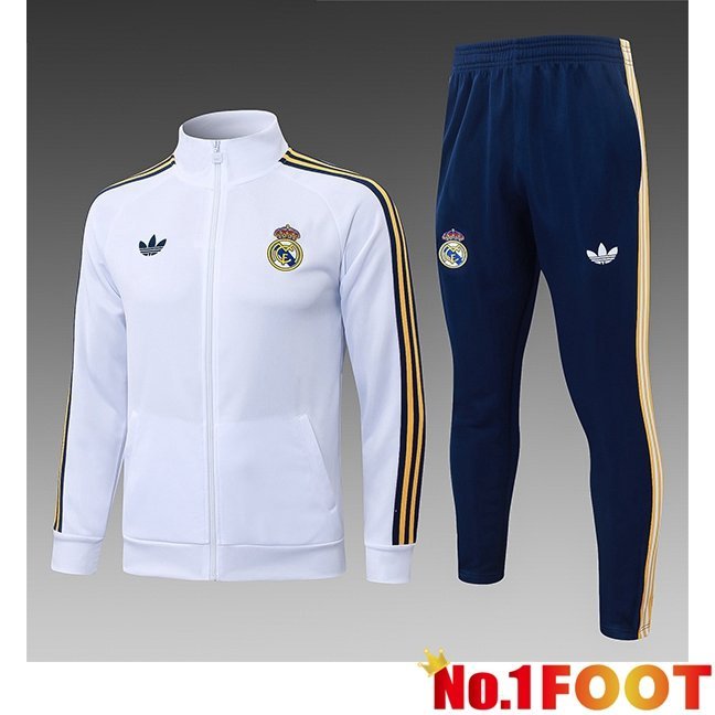 Real Madrid Kids kit Training Tracksuit - Training Jacket White 2026/2027