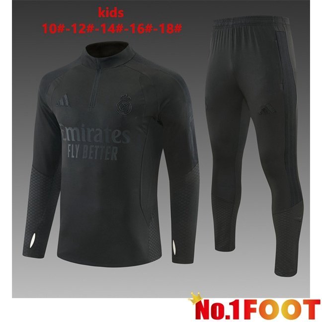 Real Madrid Kids kit Training Tracksuit Black 2026/2027