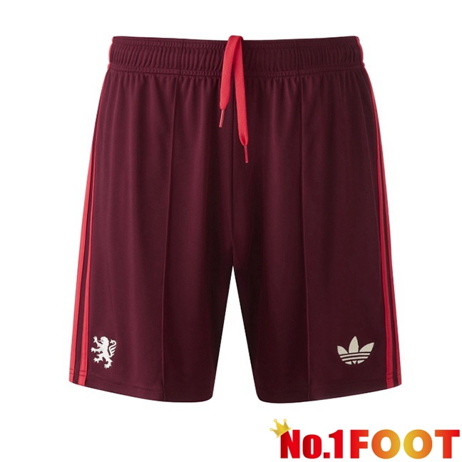 lyon OL Away Soccer Shorts Red 2026/2027