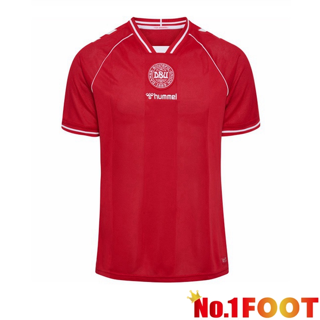 Denmark Home Soccer Jersey Red World Cup 2026