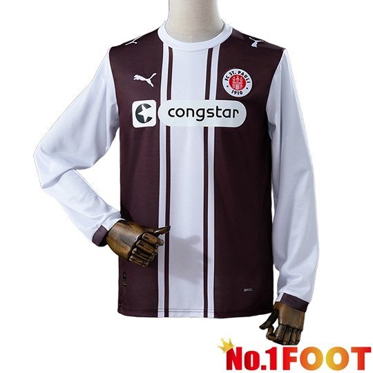 St Pauli Long sleeve Soccer Jersey Special Edition White/Brown 2026/2027