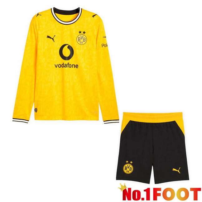 Dortmund BVB Kids Home Soccer Jersey Long sleeve Yellow 2026/2027