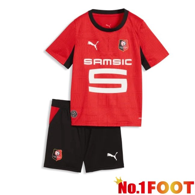 Stade Rennais Kids Home Soccer Jersey Red 2026/2027
