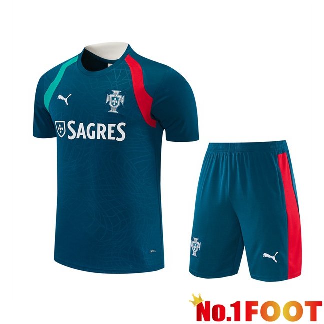 Portugal kit Training T Shirt + Shorts Green 2026/2027