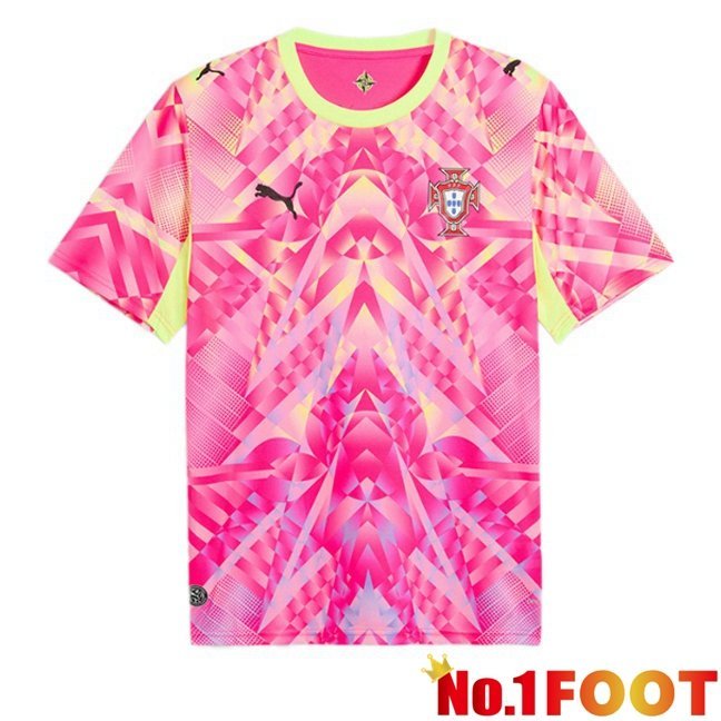 Portugal Goalkeeper Soccer Jersey Pink World Cup 2026