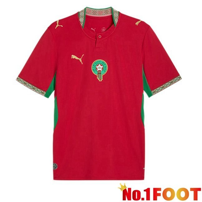 Morocco Home Soccer Jersey Red World Cup 2026