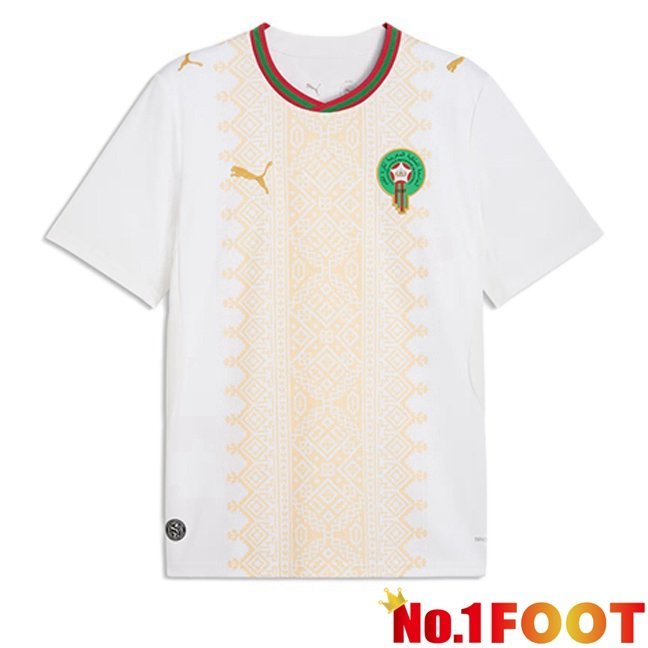 Morocco Away Soccer Jersey White World Cup 2026