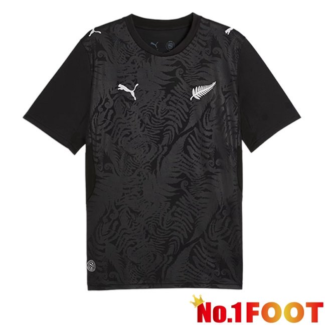 New Zealand Home Soccer Jersey Black World Cup 2026