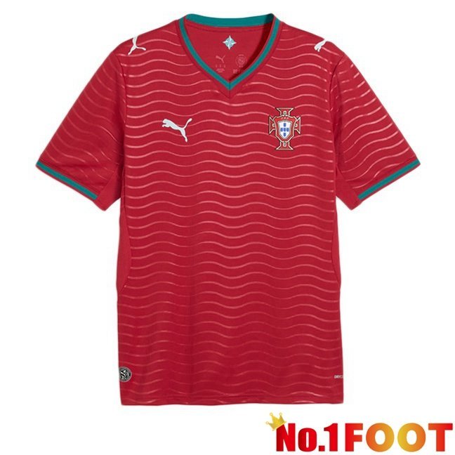 Portugal Home Soccer Jersey Red World Cup 2026